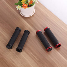 Load image into Gallery viewer, Bike Handlebar Cover Grips Anti-Slip Mountain Road Cycling Bike Bicycle Smooth Soft Rubber Handle Grip Lock Bar Non-Slip-Rubber Bicycle Handle Grip With Aluminum Lock Rubber Comfortable Bike Grips
