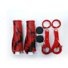 Load image into Gallery viewer, Bike Handlebar Ergonomics Bicycle Grips Bar Ends Plugs Grips Comfortable Bike Handle Grips Ergonomic Bike Grips Shock Absorption Mountain Bike Grips Non-Slip Bicycle Grips Aluminum Alloy Rings For Bicycle
