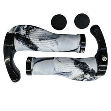 Load image into Gallery viewer, Bike Handlebar Ergonomics Bicycle Grips Bar Ends Plugs Grips Comfortable Bike Handle Grips Ergonomic Bike Grips Shock Absorption Mountain Bike Grips Non-Slip Bicycle Grips Aluminum Alloy Rings For Bicycle
