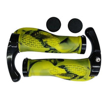 Load image into Gallery viewer, Bike Handlebar Ergonomics Bicycle Grips Bar Ends Plugs Grips Comfortable Bike Handle Grips Ergonomic Bike Grips Shock Absorption Mountain Bike Grips Non-Slip Bicycle Grips Aluminum Alloy Rings For Bicycle
