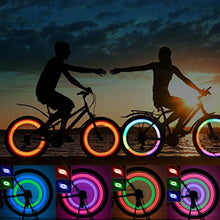 Load image into Gallery viewer, Bike Spoke Light Bicycle Wire Tyre Silicone LED Cycling Wheel Wire Warning Glowing Lamp Ultra Bright Waterproof Bicycle Spoke Lights Cycling Decoration Safety Warning Tire Strip Light

