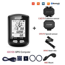 Load image into Gallery viewer, Bike Wireless Stopwatch GPS Bicycle Computer IPX6 Waterproof Cycling Speedometer With ANT+ Bluetooth Bike Speedometer and Odometer Rechargeable Cycling Computer MTB Tracker With LCD Automatic Backlight Display
