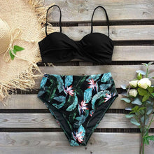 Load image into Gallery viewer, Bikini Female Swimsuit Women Swimwear Push Up Bikinis Set High Waist Swimming Suits Two Piece Set Women Swimsuit Solid Printed Bikini Push-Up Pad Swimwear Set Beachwear Ruffled Bathing Suit

