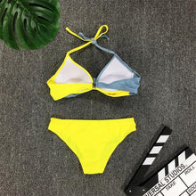 Load image into Gallery viewer, Bikini Pad Push Up Swimwear Women Swimsuit Bath Suit Bikini Set Beachwear Two Piece Costume Summer Bikini Women's Push Up Bathing Suits Swimsuits Halter Bandage Two Piece Bikini
