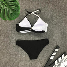 Load image into Gallery viewer, Bikini Pad Push Up Swimwear Women Swimsuit Bath Suit Bikini Set Beachwear Two Piece Costume Summer Bikini Women's Push Up Bathing Suits Swimsuits Halter Bandage Two Piece Bikini
