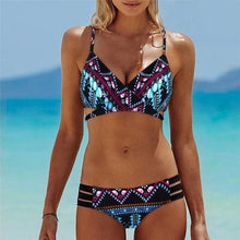 Load image into Gallery viewer, Bikini Pad Push Up Swimwear Women Swimsuit Bath Suit Bikini Set Beachwear Two Piece Costume Summer Bikini Women's Push Up Bathing Suits Swimsuits Halter Bandage Two Piece Bikini
