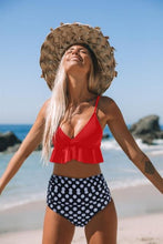 Load image into Gallery viewer, Bikini Push Up Summer Floral Swimwear Sport Women Plus Size Swimming Suit For Women  Women Bikini Set Ruffle Two Piece Swimsuit Flounce Push Up Cutout Swimwear Bathing Suits Swimsuit High Waist Bikini Set
