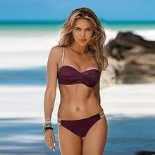 Load image into Gallery viewer, Bikini Push Up Swimwear  Bikini Set Pink Swimwear Women Micro Swimsuit Female Bandage Bikini Beach Wear Swimming Two-Piece Swimsuit Summer Swimsuit for Women
