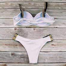 Load image into Gallery viewer, Bikini Push Up Swimwear  Bikini Set Pink Swimwear Women Micro Swimsuit Female Bandage Bikini Beach Wear Swimming Two-Piece Swimsuit Summer Swimsuit for Women
