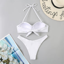 Load image into Gallery viewer, Bikini Push Up Swimwear  Bikini Set Pink Swimwear Women Micro Swimsuit Female Bandage Bikini Beach Wear Swimming Two-Piece Swimsuit Summer Swimsuit for Women

