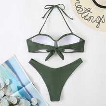Load image into Gallery viewer, Bikini Push Up Swimwear  Bikini Set Pink Swimwear Women Micro Swimsuit Female Bandage Bikini Beach Wear Swimming Two-Piece Swimsuit Summer Swimsuit for Women
