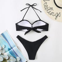 Load image into Gallery viewer, Bikini Push Up Swimwear  Bikini Set Pink Swimwear Women Micro Swimsuit Female Bandage Bikini Beach Wear Swimming Two-Piece Swimsuit Summer Swimsuit for Women
