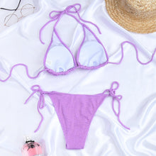 Load image into Gallery viewer, Bikini Push Up Women Swimsuits Female Micro Bikini Set Solid Swimwear Bathing Suit Swimming Suits Women Two-Pieces Swimwear Bikini Set Triangle Swimsuits

