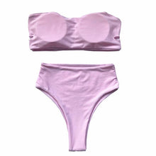 Load image into Gallery viewer, Bikini Set Summer Swimwear Beach Women's Swimsuit Bathing Suit Push Up Brazilian Bikini Women’s Two-Piece  Strapless Padded High Cut Bathing Suit Swimwear
