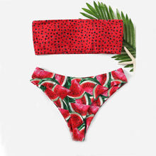 Load image into Gallery viewer, Bikini Set Women Low Waist Push-up Bikini Swimsuit Women's Push Up Front Bikini Swimsuit Elastic High Waist Bikini Set Bathing Suits 2 Piece Swimwear Bandage Bikini Sets Pink Swimwear Bathing Suit For Women
