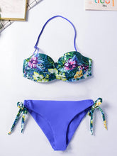 Load image into Gallery viewer, Bikini Sets Solid Color Swimsuit  Mid-Waist  Gather Cup Bikinis Women Swimwear Female Bathing Suits Beach wear  Two Piece Swimsuits Triangle Bikini swimsuits for Women
