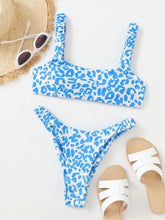 Load image into Gallery viewer, Bikini  Women Orange Leopard Push Up Padded Thong Swimsuit Female Cut Out Bathing Suit Swimwear Padded Push up Thong Bikini Sets  Swimsuits for Women
