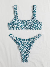 Load image into Gallery viewer, Bikini  Women Orange Leopard Push Up Padded Thong Swimsuit Female Cut Out Bathing Suit Swimwear Padded Push up Thong Bikini Sets  Swimsuits for Women
