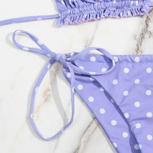 Load image into Gallery viewer, Bikini Women  Swimsuit Female Low Waist Swimwear Women Beach Mini Thong Bikini Set Bathing Suit Women Thong Swimsuits Strapless 2 Piece Bikini String Tie Ruffle Brazilian Bathing Suit
