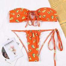 Load image into Gallery viewer, Bikinis Micro Adjustable Swimwear Women Summer Bikini Set Modern Colorful Print Beach Wear Women's Comfortable Swimsuit Knotted String Triangle Bikini Tie Side High Cut Bikini Set
