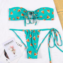 Load image into Gallery viewer, Bikinis Micro Adjustable Swimwear Women Summer Bikini Set Modern Colorful Print Beach Wear Women's Comfortable Swimsuit Knotted String Triangle Bikini Tie Side High Cut Bikini Set
