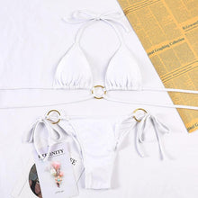 Load image into Gallery viewer, Bikinis Micro Adjustable Swimwear Women Summer Bikini Set Modern Colorful Print Beach Wear Women's Comfortable Swimsuit Knotted String Triangle Bikini Tie Side High Cut Bikini Set
