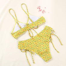 Load image into Gallery viewer, Bikinis Micro Adjustable Swimwear Women Summer Bikini Set Modern Colorful Print Beach Wear Women's Comfortable Swimsuit Knotted String Triangle Bikini Tie Side High Cut Bikini Set
