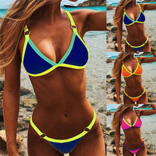 Load image into Gallery viewer, Bikinis Set For Women Swimsuit Summer Beach Wear Female Bathing Suits  Women Bikini Swimwear  Bikini Sets Push Up Halter Swimsuits 2 Piece Underwired Bathing Suits for Ladies
