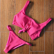 Load image into Gallery viewer, Bikinis Women's Swimsuit Women Bathing Suit Classic Bikini Bathing Suit High Cut Bikini Set Swimsuits Plus Size Swimwear Summer Push Up Swimwear Women Adjustable Swimsuit 2 Piece Female Bikini
