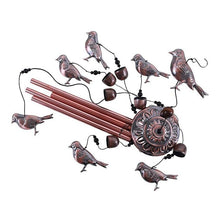 Load image into Gallery viewer, Bird Wind Chimes Waterproof Metal Wind Bells With Aluminum Tubes Bells Deep Tone Memorial Wind Chimes with Hook Smooth Melodic Tones Copper Antique Wind Chime Wall Hanging Home Decoration Romantic Wind Chime For Home
