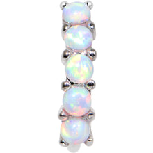Load image into Gallery viewer, 18G White Synthetic Opal Annealed Circular Ring
