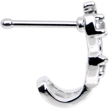 Load image into Gallery viewer, Clear CZ Gem Double Fashion Faux Hoop Nose Bone
