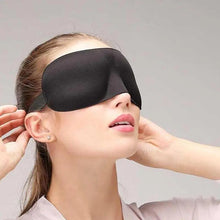 Load image into Gallery viewer, Black 3D Sleep Natural Sleeping Mask Eye Adjustable Strap Eye Mask Cover Portable Travel Blindfold Comfortable Mask For Sleeping
