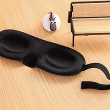 Load image into Gallery viewer, Black 3D Sleep Natural Sleeping Mask Eye Adjustable Strap Eye Mask Cover Portable Travel Blindfold Comfortable Mask For Sleeping
