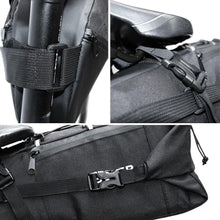 Load image into Gallery viewer, Black Bike Bag Bicycle Bag Cycle Cycling Bike Seat Bag Bags Accessories Waterproof Bike Packing Bags Large Bike Bags Fully Waterproof Bike Bag Under Seat Roll Up Cycling Rear Tail Pack
