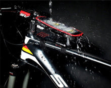 Load image into Gallery viewer, Black Bike Bag Frame Front Top Tube Cycling Bag Waterproof Phone Case Touchscreen Bag  Pack Bicycle Accessories Bike Bicycle Bag Waterproof Bike Phone Mount Bag Front Frame Top Tube Handlebar Bag Touch Screen Holder Case For Cell Phones 6.6in
