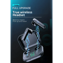 Load image into Gallery viewer, Black Bluetooth-Compatible Wireless Bass Ear Buds Stereo Headphone With Mic Touch Control Bluetooth Lightweight Earphones
