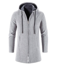 Load image into Gallery viewer, Black Business Autumn Cashmere Jacket Men's Winter Coat Windbreaker Unique Design New Style Warm Hooded Jacket For Men Soft Comfortable Heavyweight Jackets

