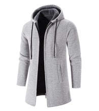 Load image into Gallery viewer, Black Business Autumn Cashmere Jacket Men's Winter Coat Windbreaker Unique Design New Style Warm Hooded Jacket For Men Soft Comfortable Heavyweight Jackets
