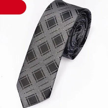 Load image into Gallery viewer, Black Business Dots Printed Polyester Men Necktie Slim Tie Formal Skinny Elegant Office Necktie For Men

