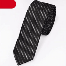 Load image into Gallery viewer, Black Business Dots Printed Polyester Men Necktie Slim Tie Formal Skinny Elegant Office Necktie For Men
