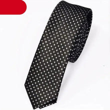 Load image into Gallery viewer, Black Business Dots Printed Polyester Men Necktie Slim Tie Formal Skinny Elegant Office Necktie For Men
