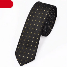 Load image into Gallery viewer, Black Business Dots Printed Polyester Men Necktie Slim Tie Formal Skinny Elegant Office Necktie For Men
