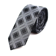 Load image into Gallery viewer, Black Business Dots Printed Polyester Men Necktie Slim Tie Formal Skinny Elegant Office Necktie For Men
