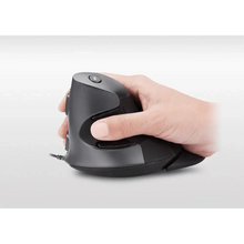 Load image into Gallery viewer, Black Ergonomic Design Office Vertical Mouse 6 Buttons 600/1000/1600 DPI Right Hand Mice With Wrist Mat Better Performance Mouse For PC Desktop Laptop

