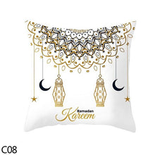 Load image into Gallery viewer, Black Gold Decor Pillow Case Ramadan Cushion Cover Pattern Decorative Cushion Pillowcase Stylish Pillow Home Decor Pillowcover
