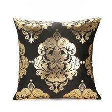 Load image into Gallery viewer, Black Gold Pillow Geometric Cushion Hot Pillows For Chairs Seat Pillowcase Black Striped Pillow Case  Luxury Soft Cushion Covers Decor Home Livingroom Decoration 45x45CM
