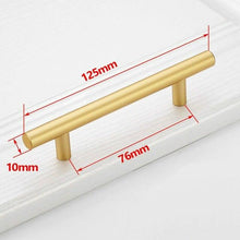 Load image into Gallery viewer, Black Golden Cupboard Handle Brushed Stainless Steel Kitchen Cabinet Door Knob Furniture Drawer Pull Hardware Pulls  Bar Handle  Furniture Handle Drawer Pull Hardware Stainless Steel Kitchen Drawer Pulls Cabinet Handles
