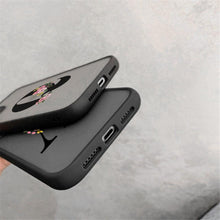 Load image into Gallery viewer, Black Initial Letter Phone Case for iPhone Camera Protect Transparent Art Letters Phone Case For iPhone 13 12 Soft Silicone Cover
