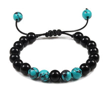 Load image into Gallery viewer, Black Lava Stone Crown Charm Tiger Eye Beads Bracelet For Men Women Braided Bracelets Handmade Adjustable Couple Distance Bracelets Lava Stone Beads Essential Oil Diffuser Adjustable Bracelet With King Queen Crown Charm
